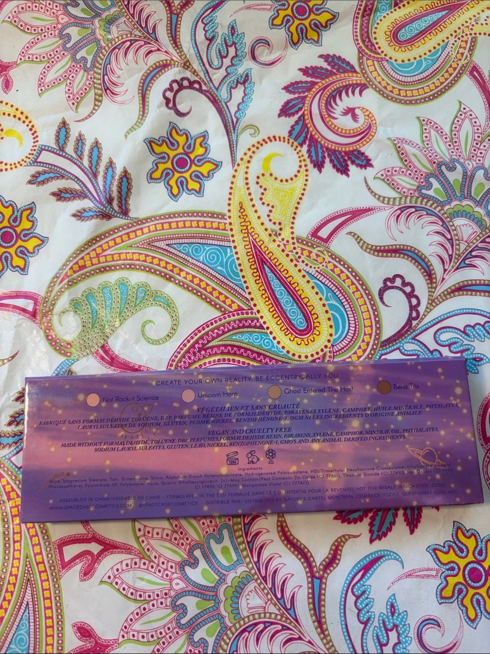 Space Case Cosmetics Quad Eyeshadow Palette - Purple